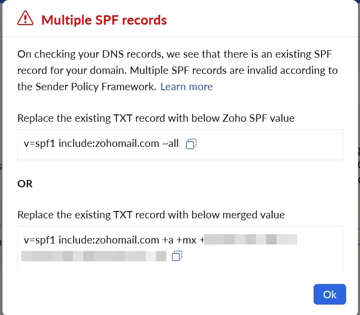 SPF記錄的寫法可做調整,因為我有複數個SPF記錄,可以參考這裡的寫法作調整